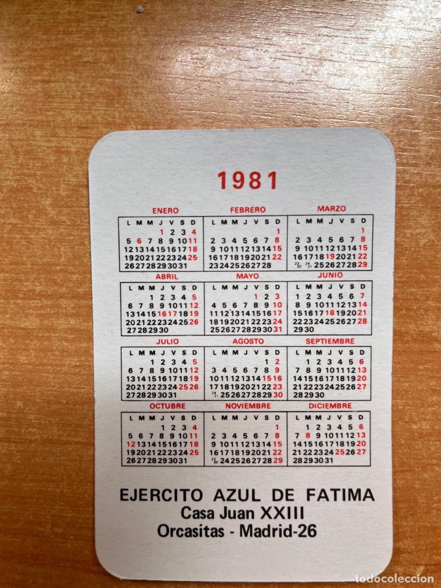 Coleccionismo calendarios: CALENDARIO EJERCITO AZUL- SOL DE FATIMA 1981 - Foto 2