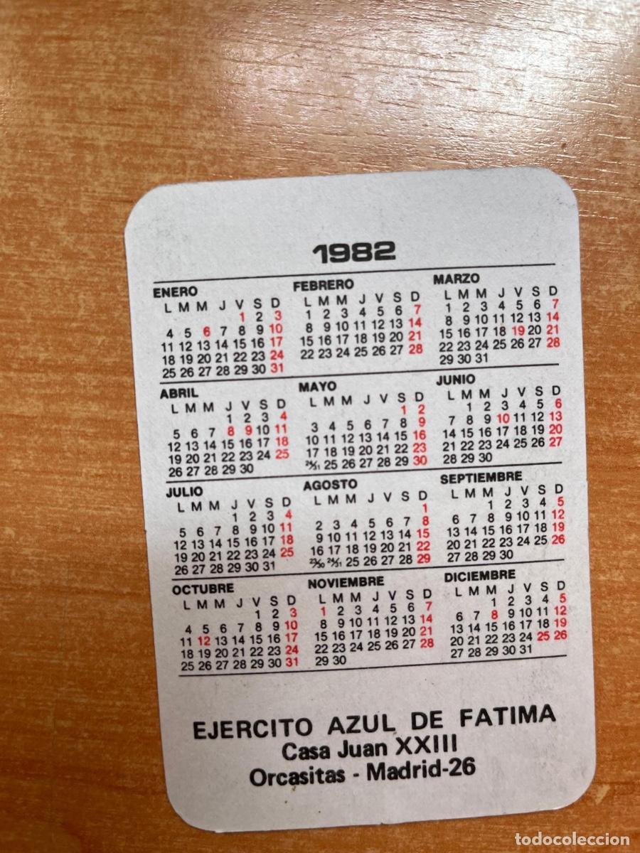 Coleccionismo calendarios: CALENDARIO EJERCITO AZUL- SOL DE FATIMA 1982 - Foto 2