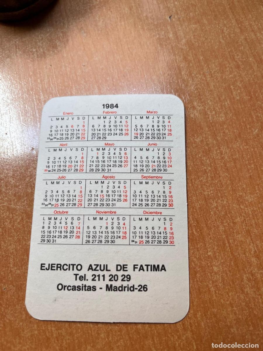 Coleccionismo calendarios: CALENDARIO EJERCITO AZUL- SOL DE FATIMA 1984 - Foto 2