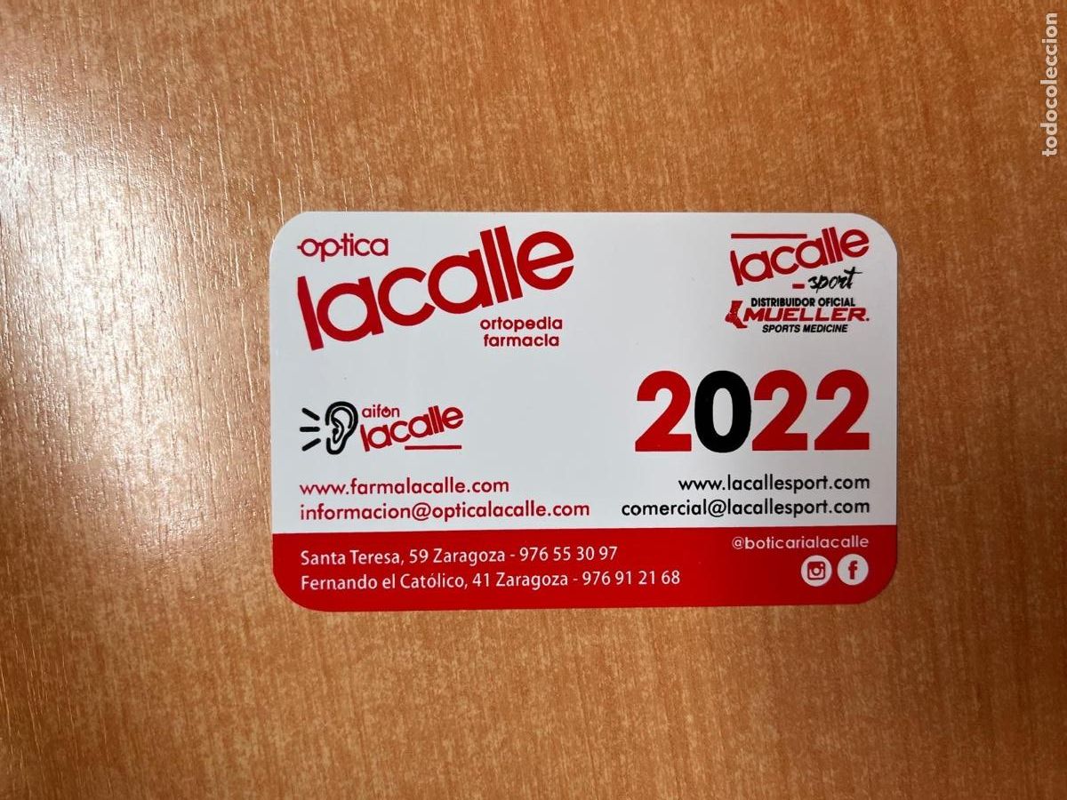 Colecionismo Calend&aacute;rios: CALENDARIO OPTICA LACALLE 2022