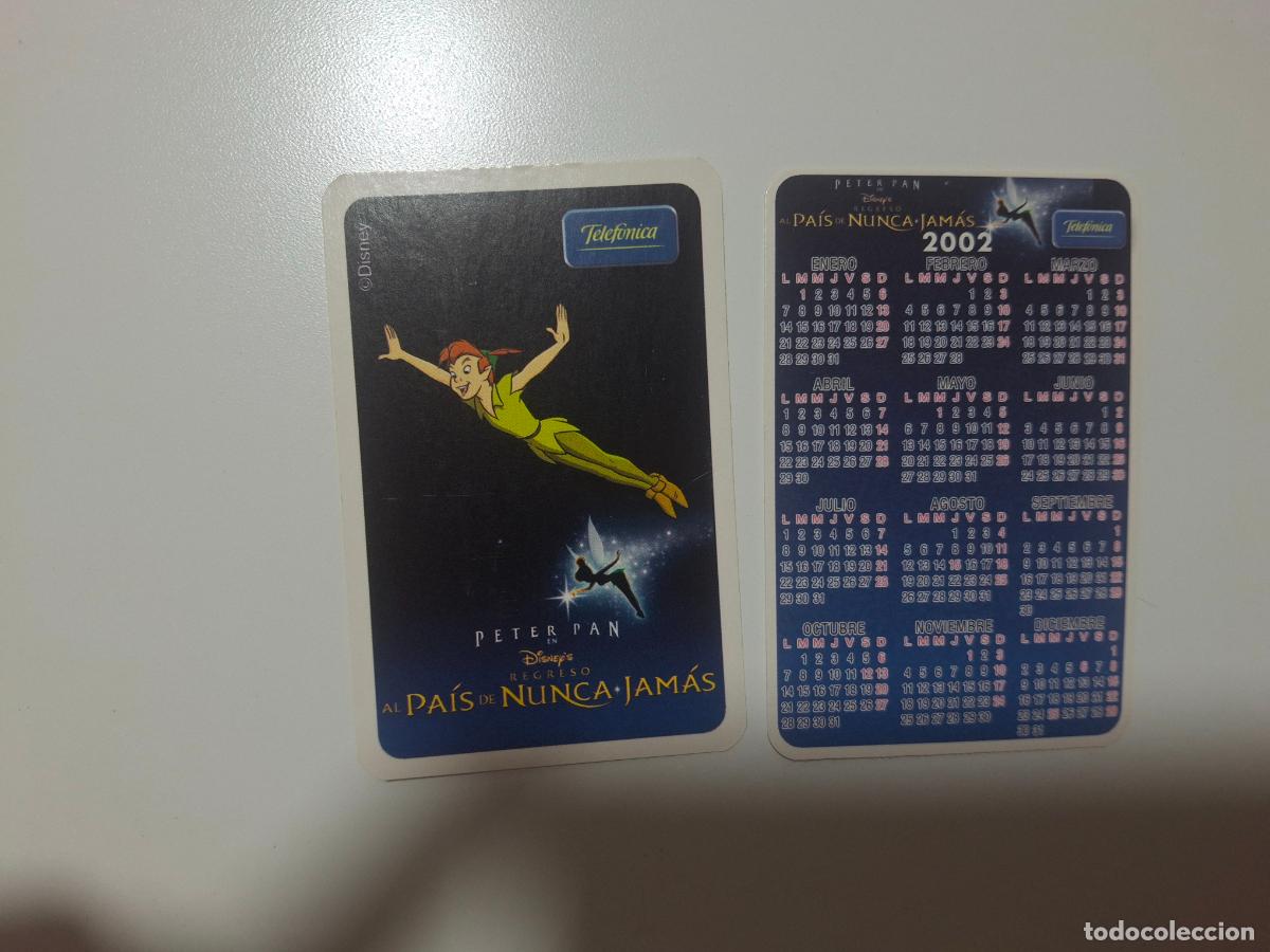 Coleccionismo calendarios: calendario de bolsillo peter pan 2002 telefonica