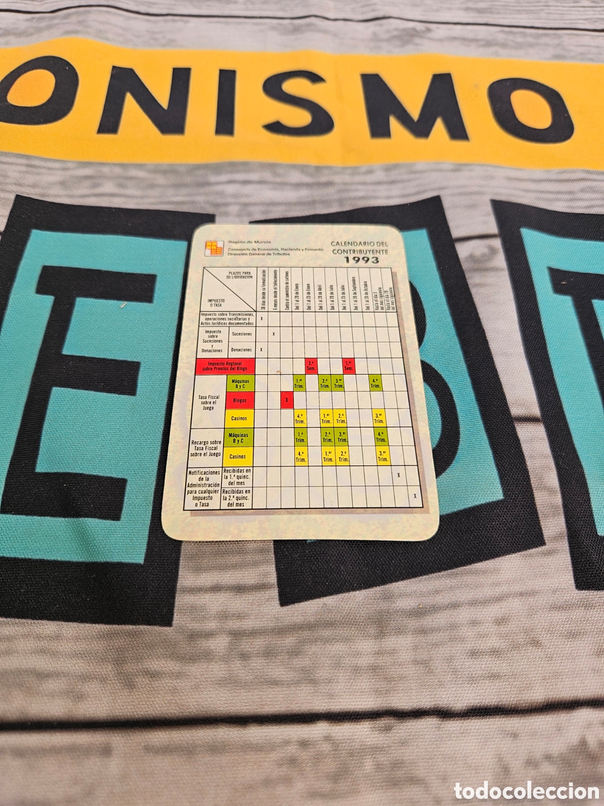 Collectables Calendars: CALENDARIO DEL CONTRIBUYENTE 1993