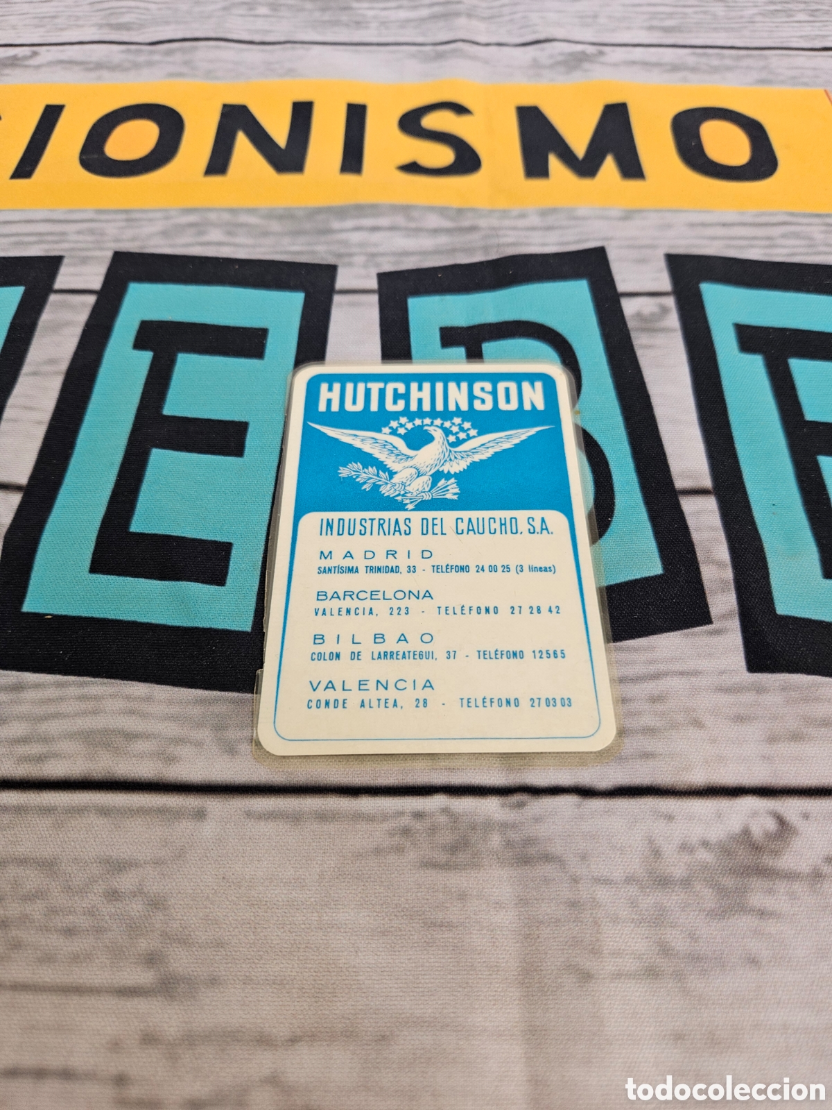 Collectables Calendars: CALENDARIO PLASTIFICADO HUTCHINSON EMPRESA. INDUSTRIAS DEL CAUCHO. 1960