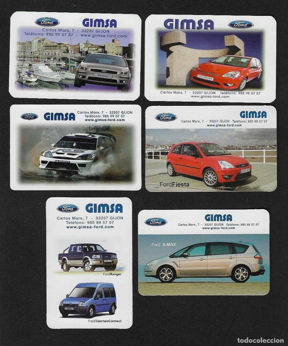 Coleccionismo calendarios: 6 CALENDARIOS BOLSILLO A&Ntilde;OS 2003 - 2007 COCHES - FORD - GIMSA - GIJ&Oacute;N (ASTURIAS) - VER FOTO REVERSO