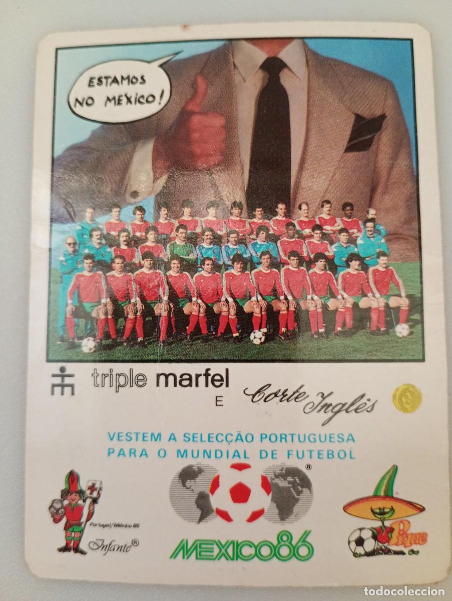 Coleccionismo calendarios: Calendario Portugal 1986 F&uacute;tbol Selecci&oacute;n Portuguesa Mexico 86