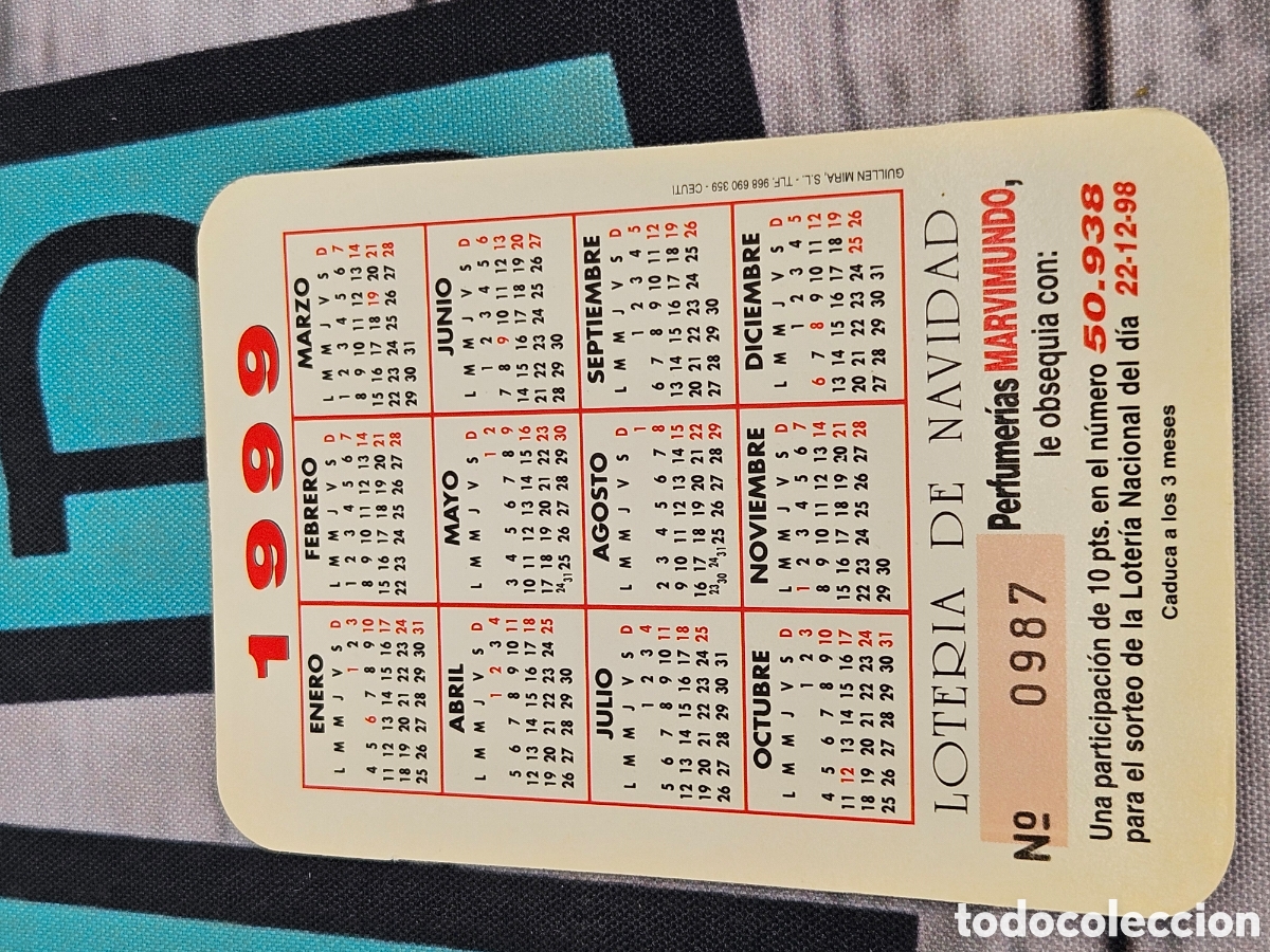 Coleccionismo calendarios: CALENDARIO EMPRESA PERFUMERIAS MARVIMUNDO. 1999 - Foto 3