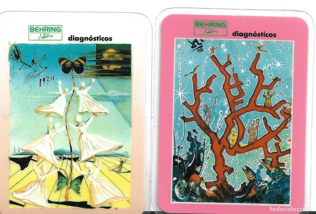 Coleccionismo calendarios: 2 CALENDARIOS BEHRING DIAGNOSTICOS, CON ILUSTRACIONES DE SALVADOR DALI. A&Ntilde;OS 1990 Y 1992.