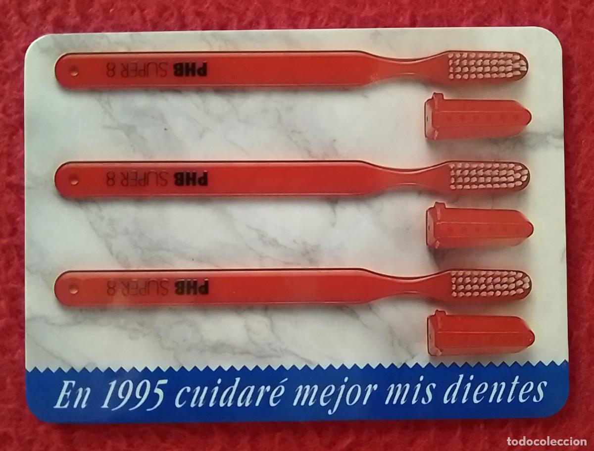 Coleccionismo calendarios: ANTIGUO CALENDARIO DE BOLSILLO CALENDAR EN 1995 CUIDAR&Eacute; MEJOR MIS DIENTES..CEPILLOS..PHB DENTAID..
