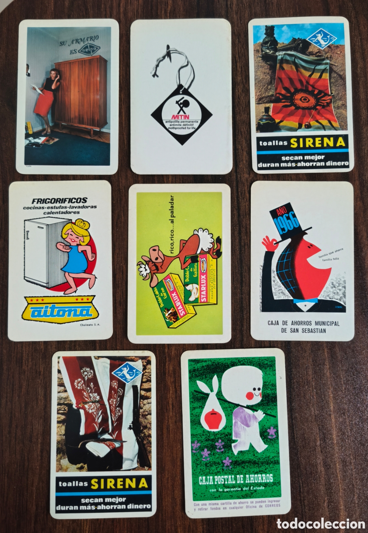 Coleccionismo calendarios: 8 calendarios fournier 1966