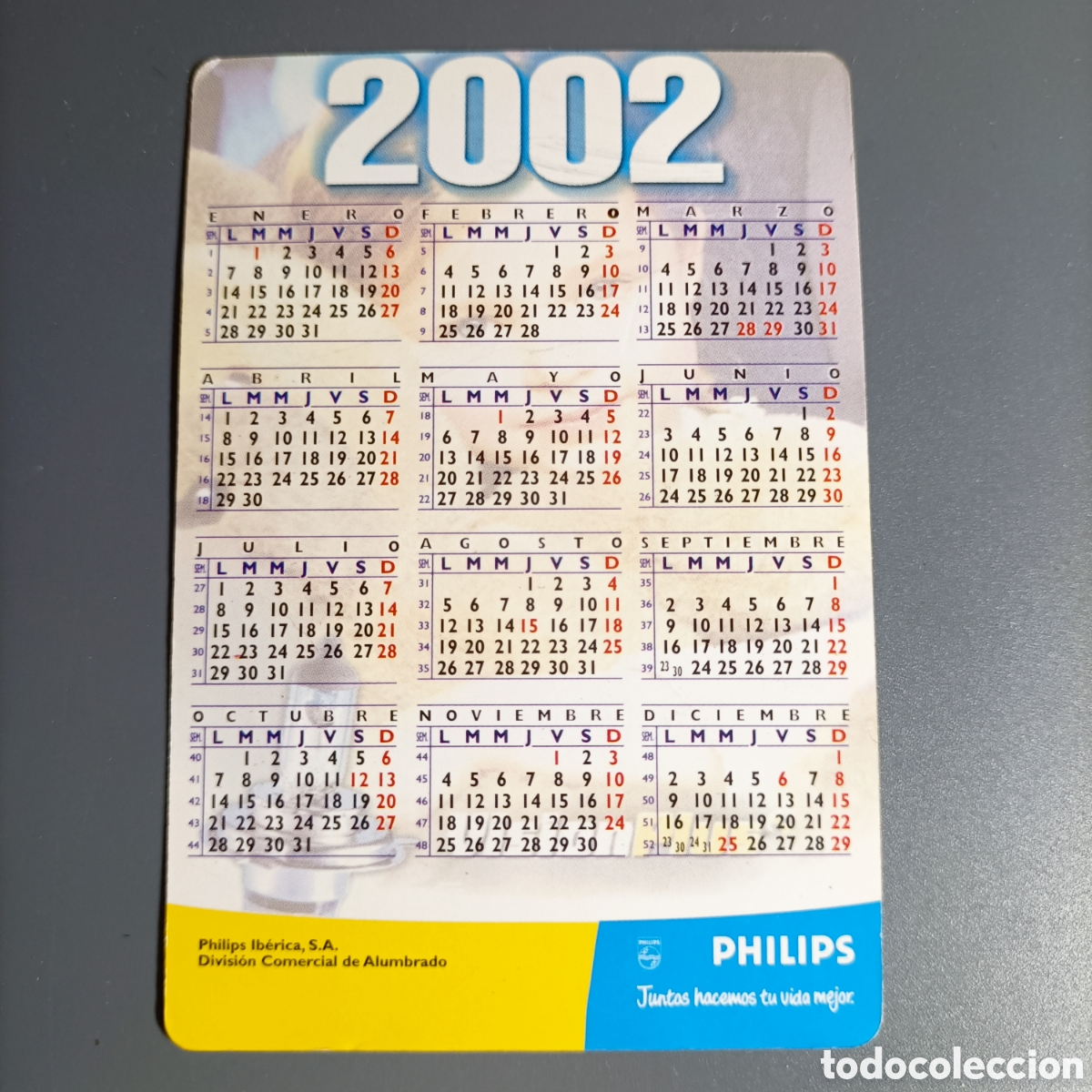 Coleccionismo calendarios: CALENDARIO DE BOLSILLO. A&Ntilde;O 2002. Philips - Foto 2