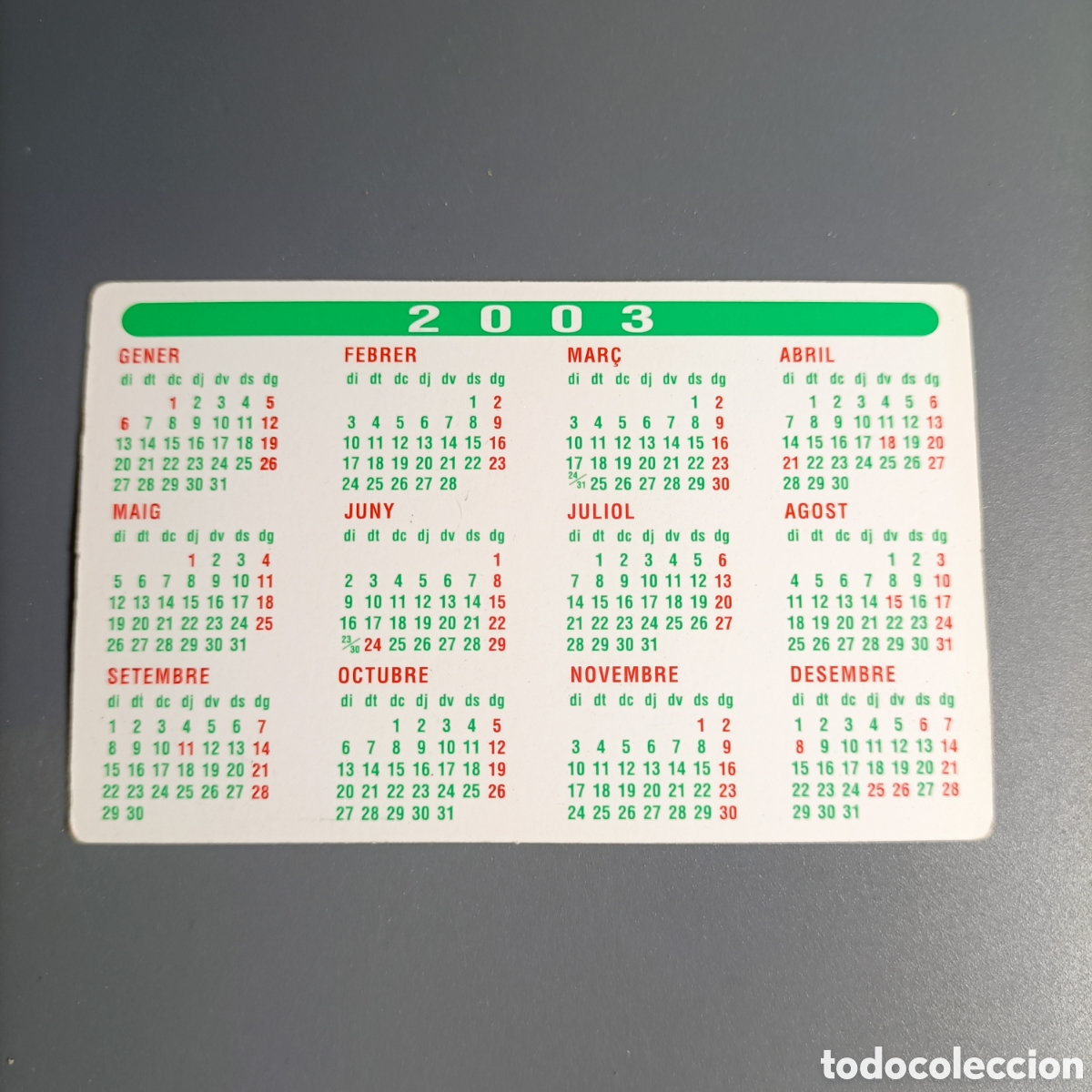 Coleccionismo calendarios: CALENDARIO DE BOLSILLO. A&Ntilde;O 2003 - Foto 2