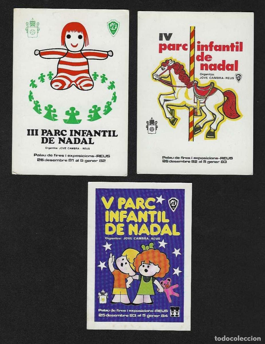 Coleccionismo calendarios: 3 CALENDARIOS DE BOLSILLO A&Ntilde;OS 1982 - 1984 PARQUE INFANTIL DE NADAL - REUS - VER FOTO REVERSOS