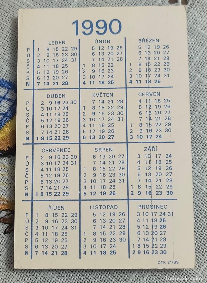 Coleccionismo calendarios: CALENDARIO BOLSILLO - UNEX - A&Ntilde;O 1990 - Foto 2
