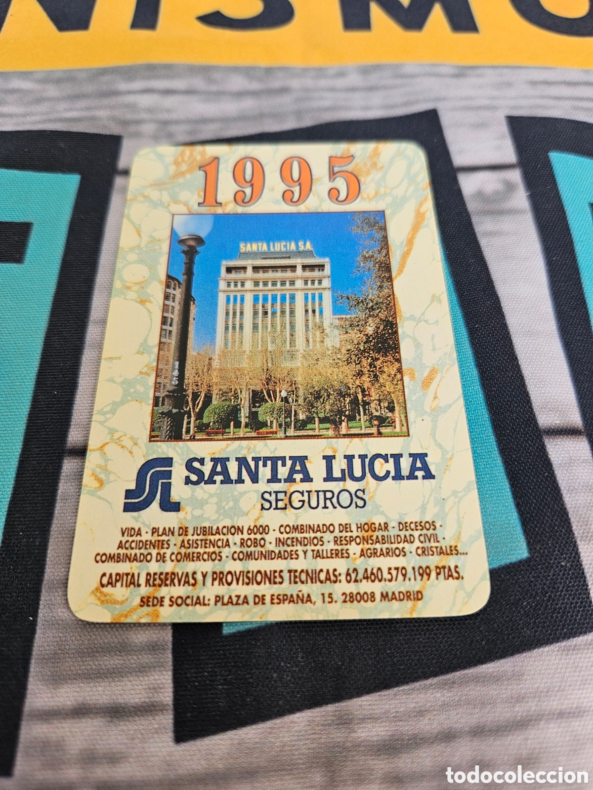 Collectables Calendars: CALENDARIO EMPRESA SEGUROS SANTA LUCIA. FOURNIER 1995