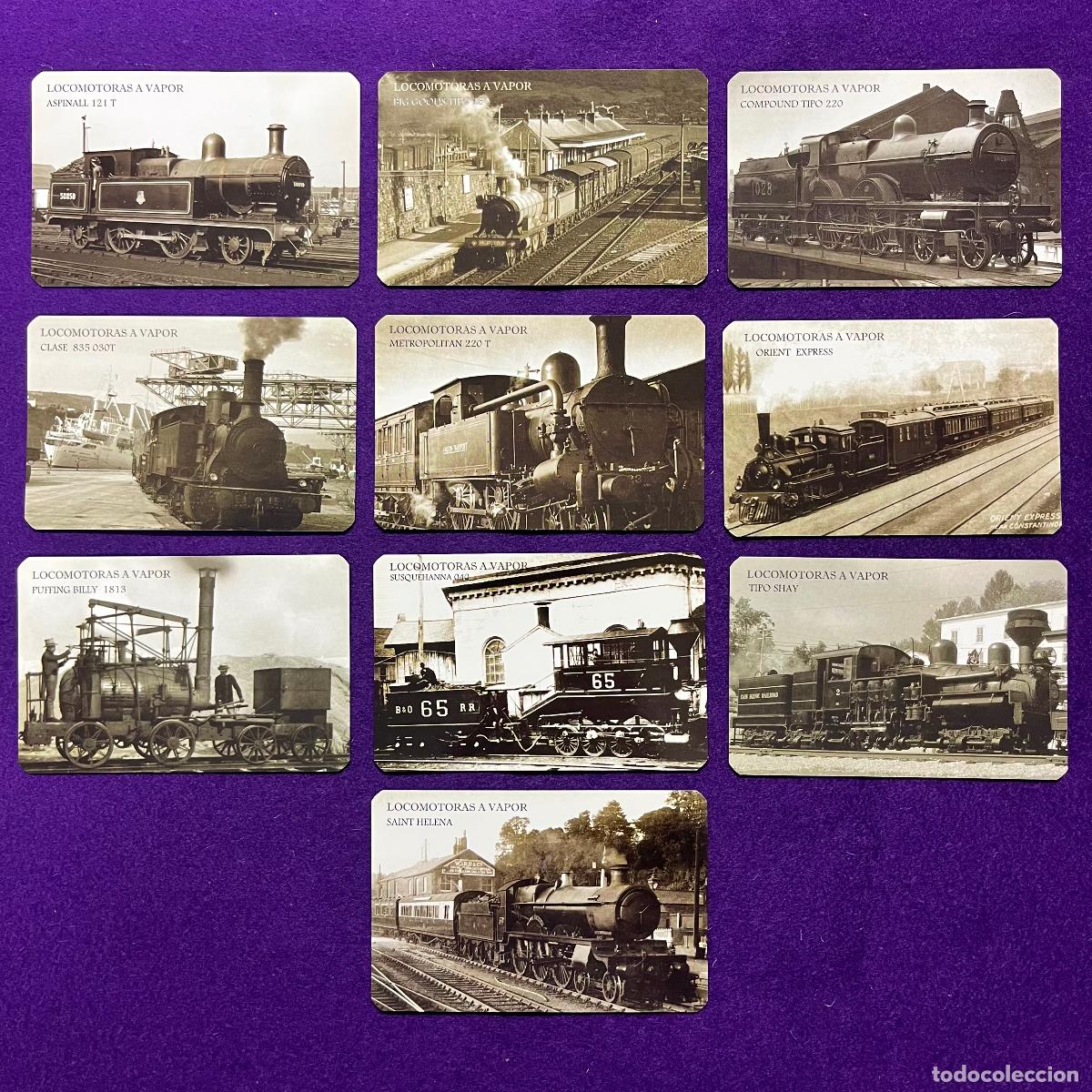 Coleccionismo calendarios: 10 CALENDARIOS DE LOCOMOTORAS A VAPOR. A&Ntilde;O 2010. SERIE COMPLETA. TRENES. NO FOURINER.