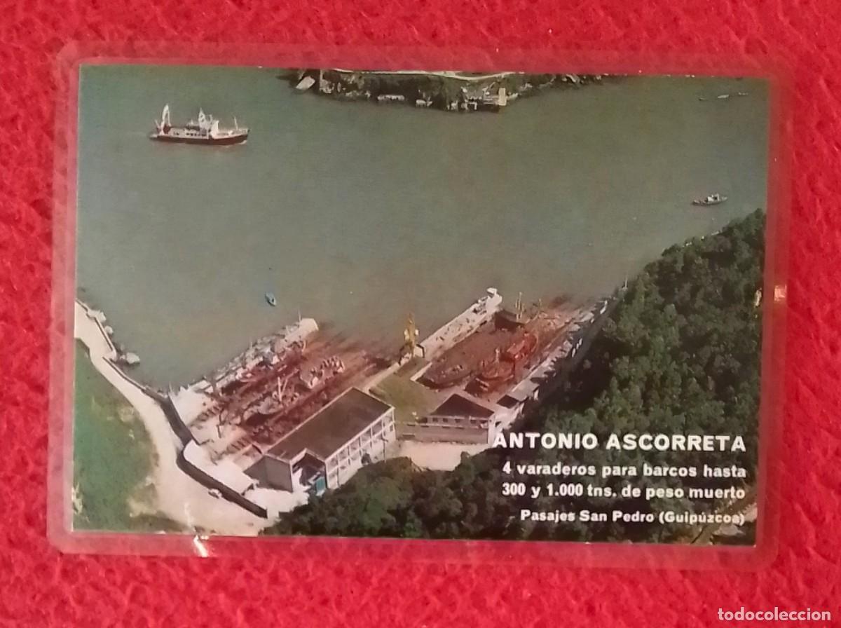 Coleccionismo calendarios: CALENDARIO DE BOLSILLO 1972 PLASTIFICADO ANTONIO ASCORRETA VARADEROS PARA BARCOS PASAJES SAN PEDRO..