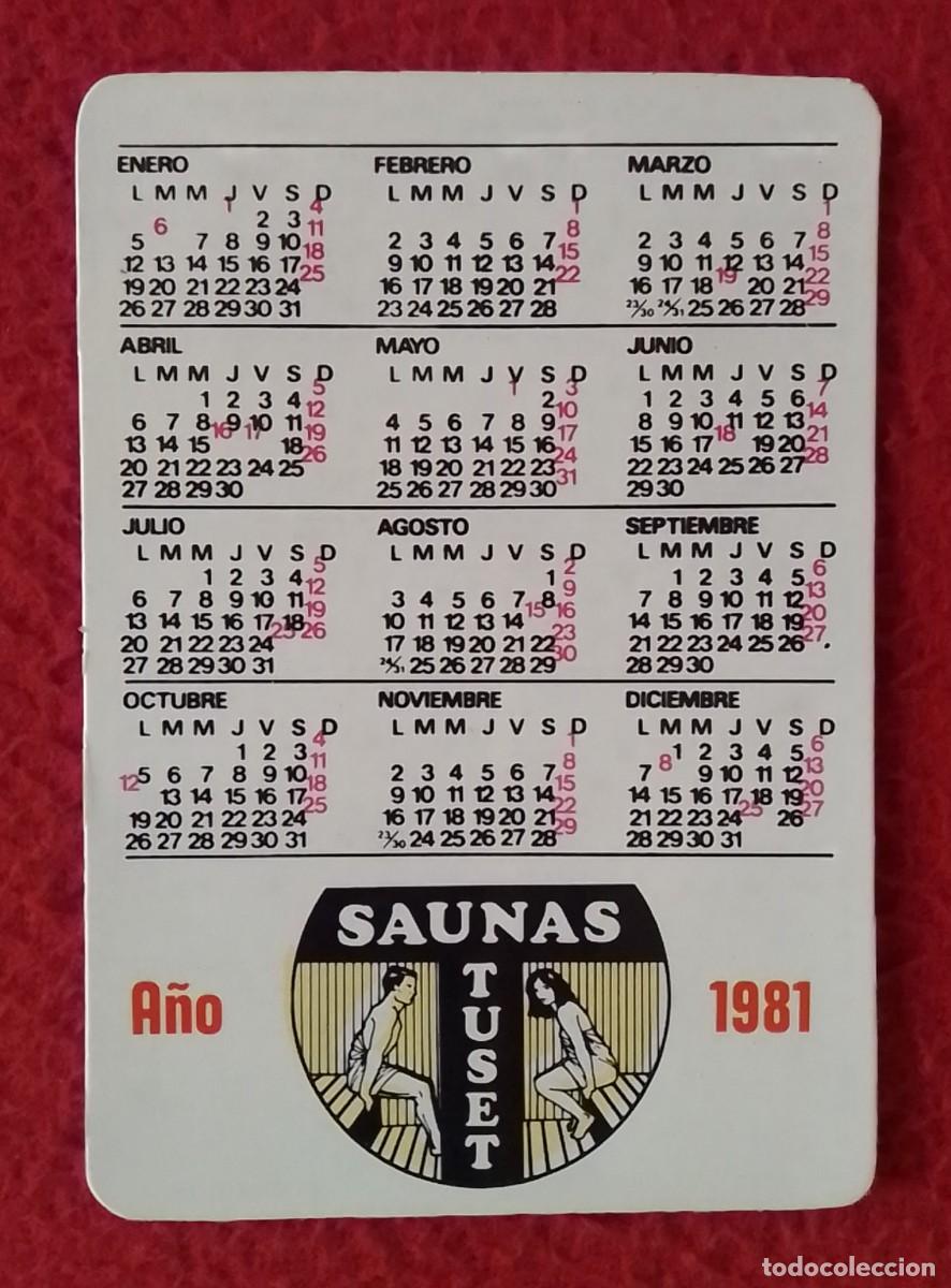 Coleccionismo calendarios: ANTIGUO CALENDARIO DE BOLSILLO CALENDAR 1981 SAUNAS TUSET BARCELONA PERSONAL MASCULINO Y FEMENINO...
