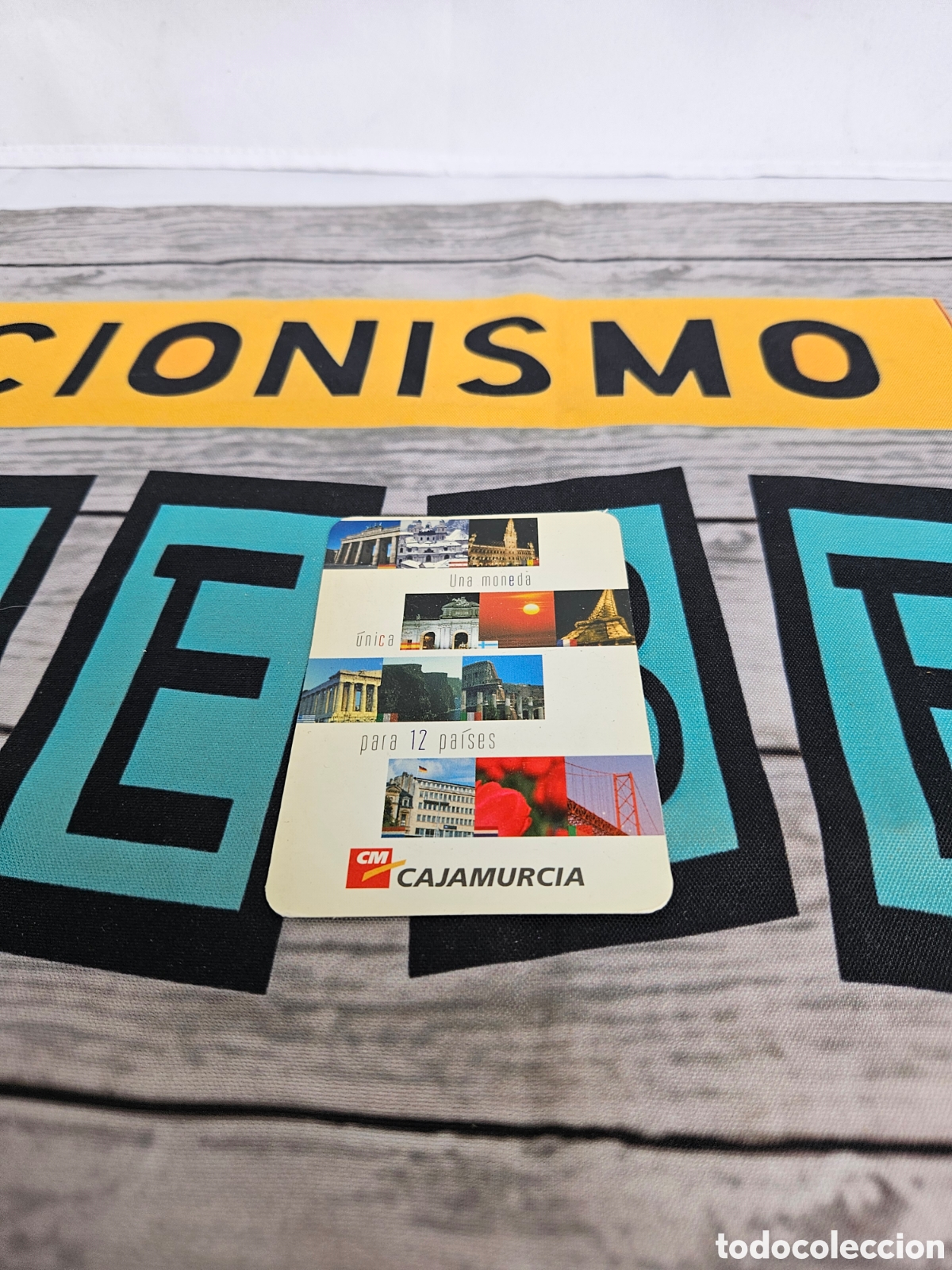 Collectables Calendars: CALENDARIO PUBLICIDAD BANCO CAJA MURCIA. UNA MONEDA UNICA PARA 12 PAISES. 2002