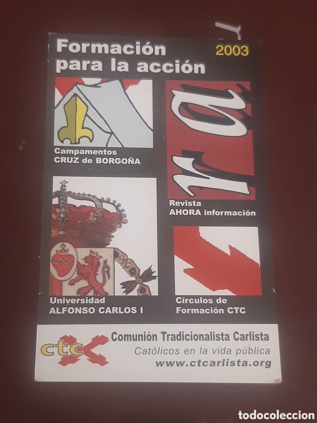 Coleccionismo calendarios: Calendario Carlista 2003 - Foto 1