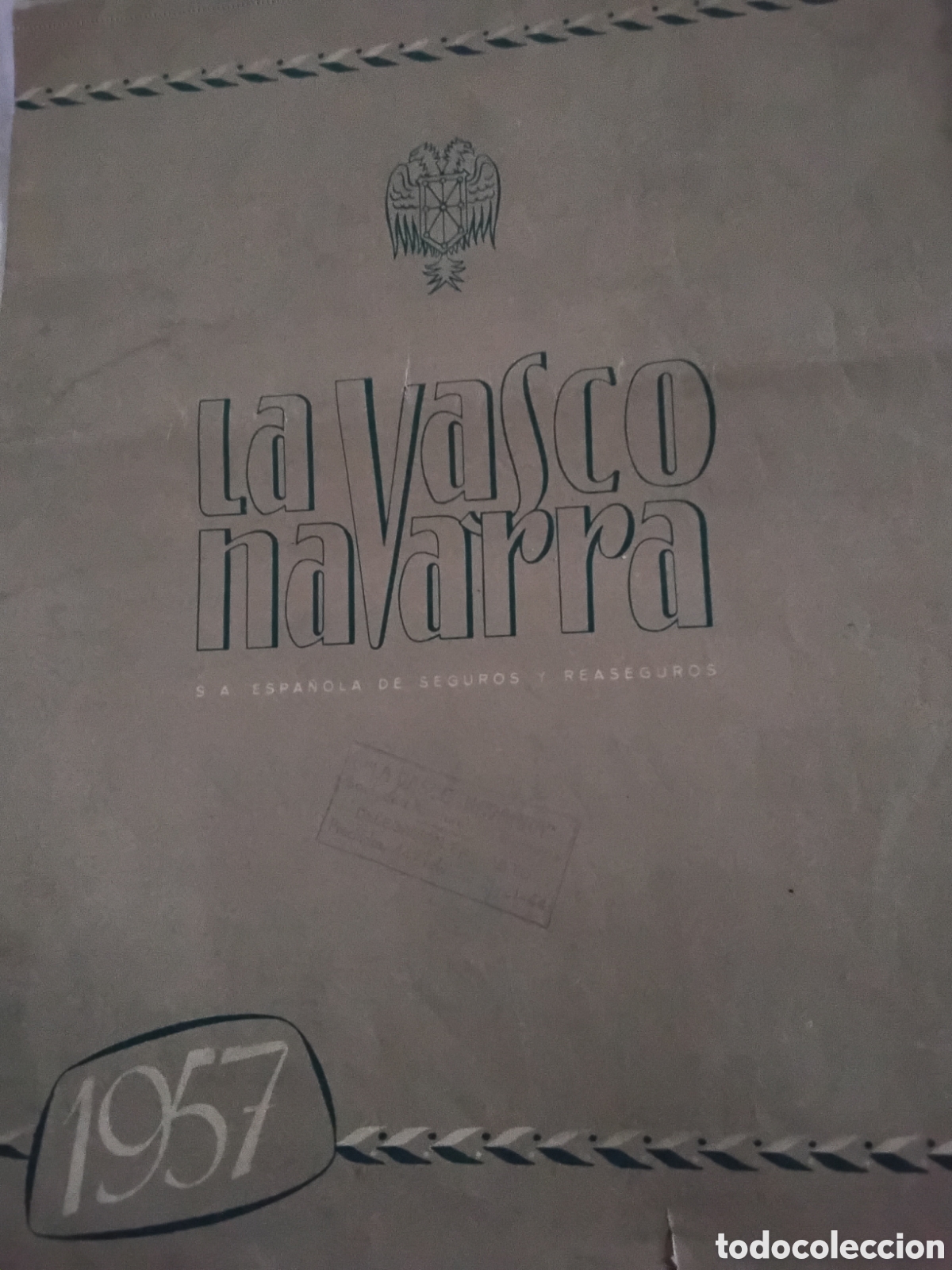 Coleccionismo calendarios: CALENDARIO DE PARED LA VASCO NAVARRA 1957. FOURNIER