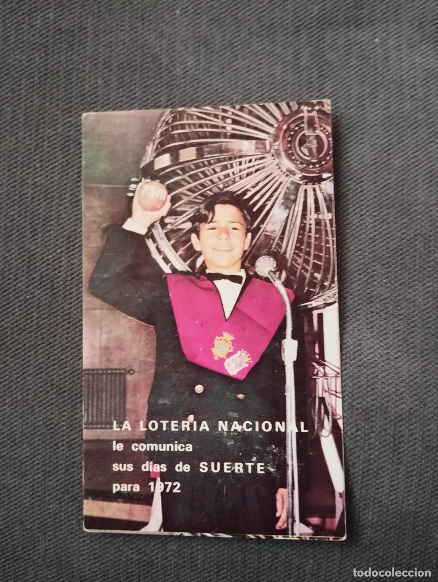Coleccionismo calendarios: CALENDARIO PUBLICIDAD LOTERIA NACIONAL DEL A&Ntilde;O- 1972 -EL DE LA FOTOS VER TODOS MIS CALENDARIOS