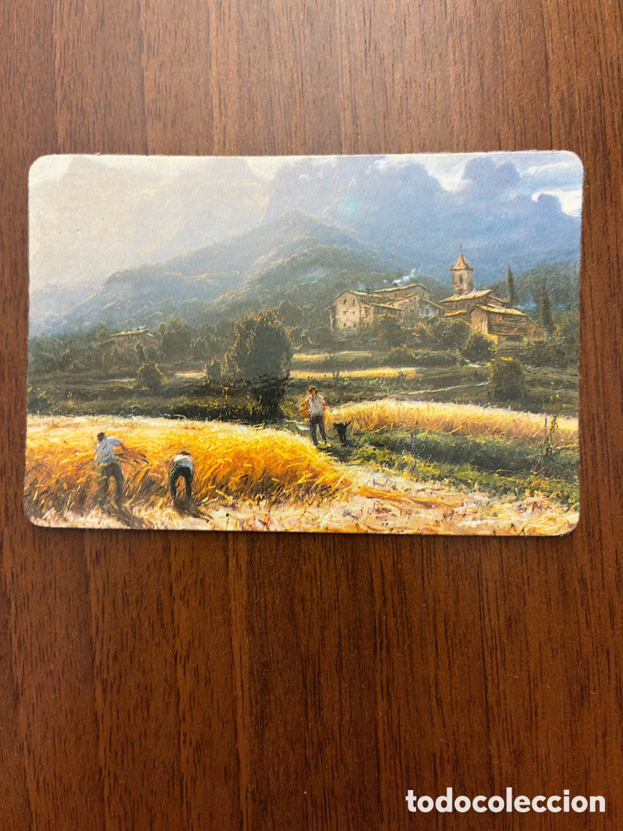 Coleccionismo calendarios: Calendario de bolsillo 1987 - Taller de Joyer&iacute;a Radi (Salamanca) - Pintura Segadores Trigo