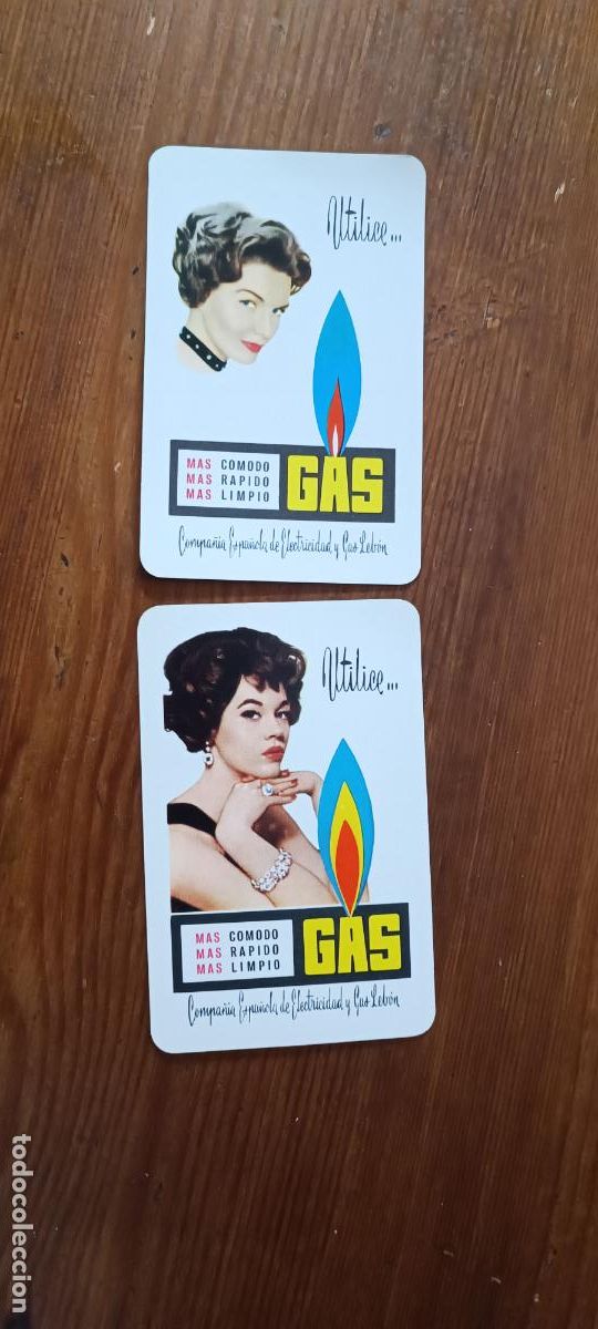 Coleccionismo calendarios: 2 CALENDARIOS FOURNIER GAS LEBON - 1960 Y 1961