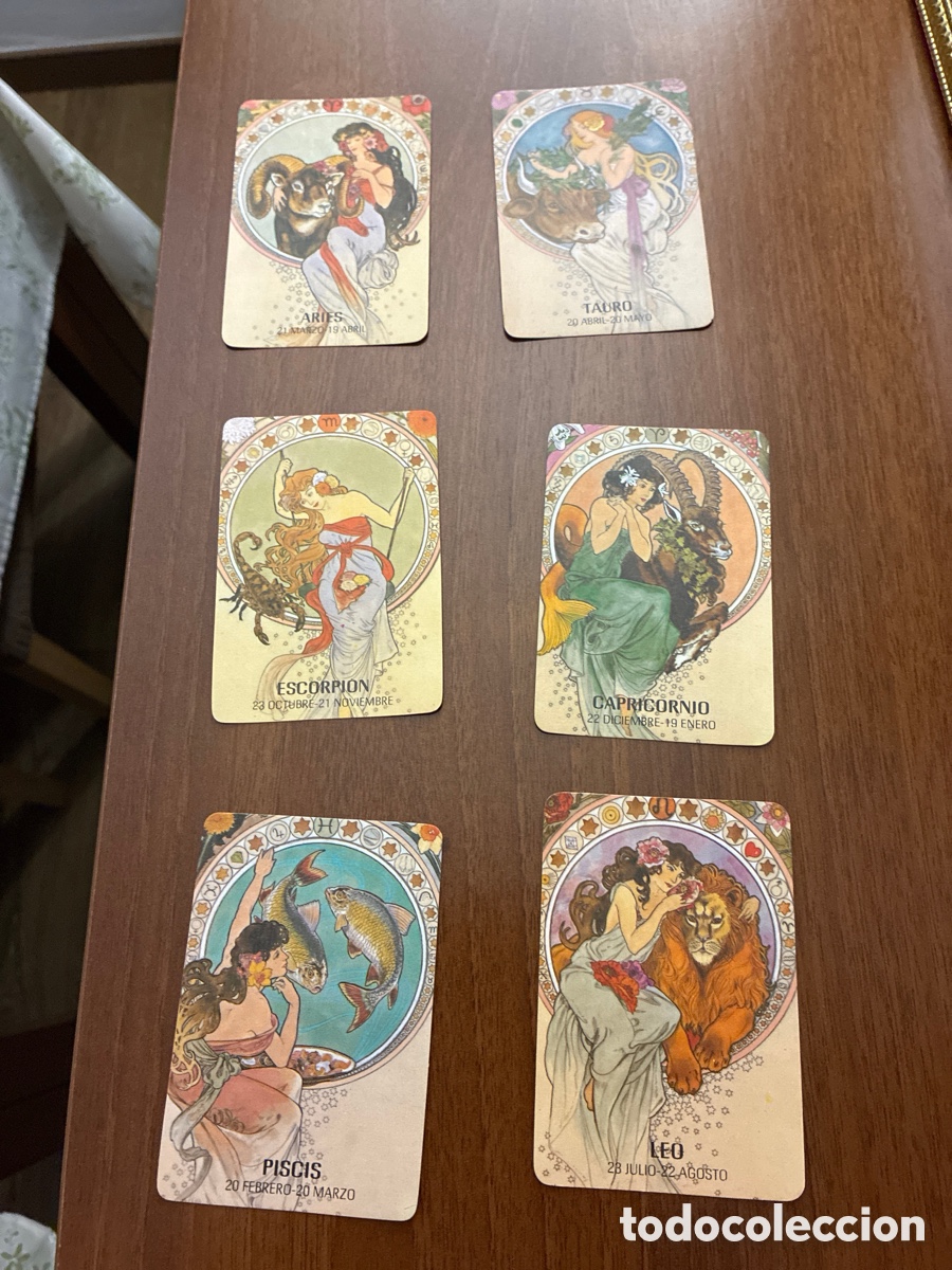Coleccionismo calendarios: Lote 6 Calendarios de Bolsillo 1987 - Serie Zod&iacute;aco Art Nouveau (Salamanca)