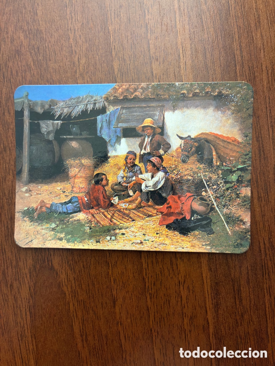 Coleccionismo calendarios: Calendario de bolsillo 1988 - Taller Joyer&iacute;a Radi (Salamanca) - Pintura Ni&ntilde;os Jugando Cartas