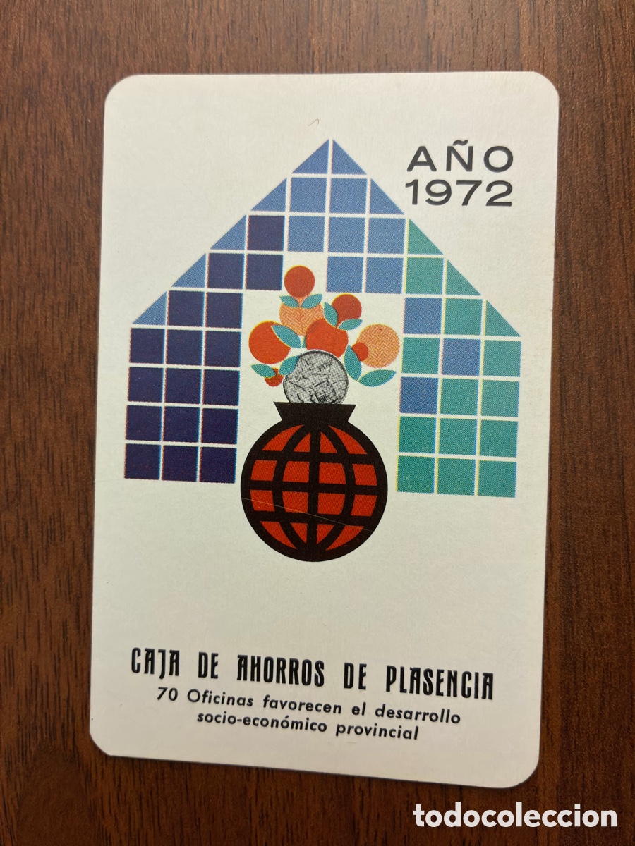 Coleccionismo calendarios: Calendario de bolsillo 1972 - Caja de Ahorros de Plasencia (C&aacute;ceres) - Fournier