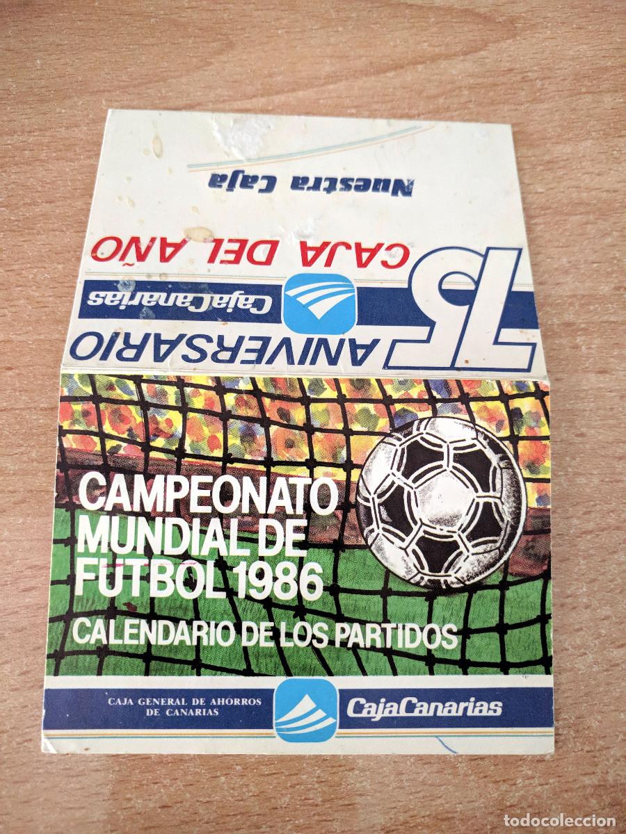 Coleccionismo calendarios: Calendario de Partidos del Mundial de F&uacute;tbol 1986