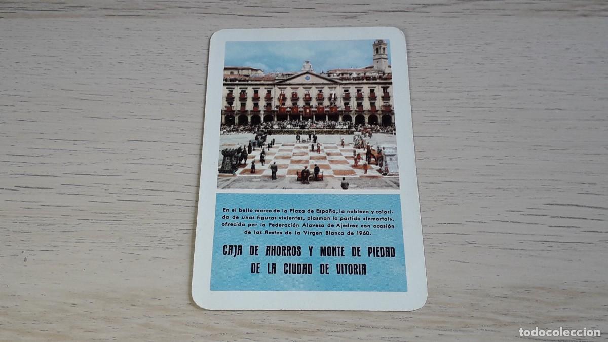 Coleccionismo calendarios: Calendario de bolsillo Caja Ahorros Monte Piedad Vitoria, Heraclio Fournier, a&ntilde;o 1961.