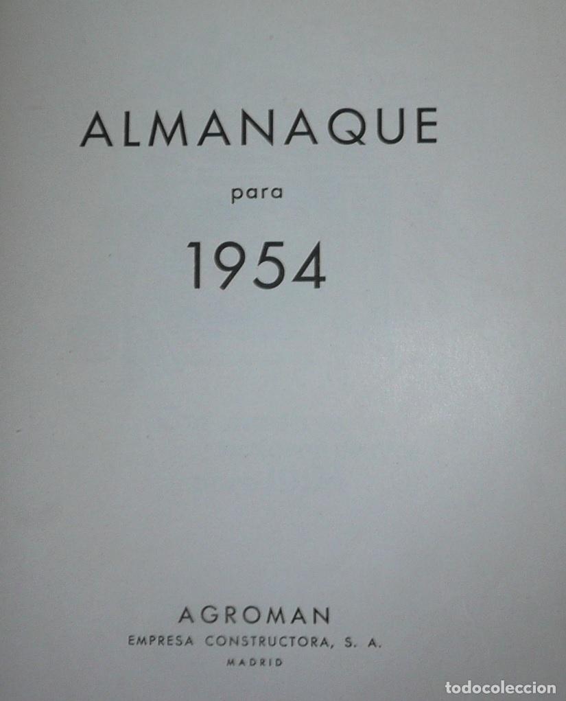 Coleccionismo calendarios: Almanaque Agroman del a&ntilde;o 1954 - Foto 2