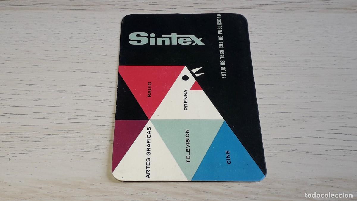 Coleccionismo calendarios: Calendario de bolsillo SINTEX Estudios t&eacute;cnicos de publicidad, Radio TV Cine..., a&ntilde;o 1963.