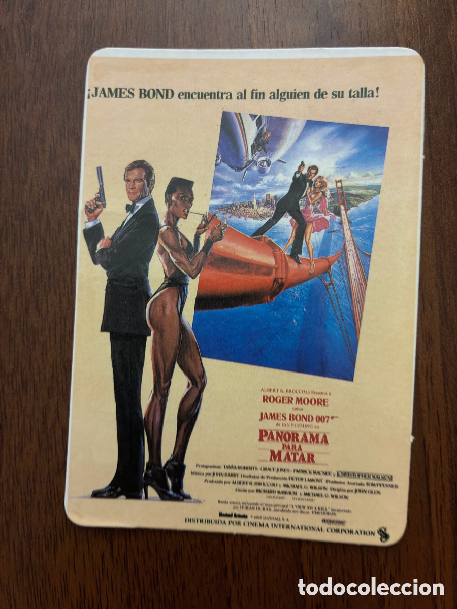 Coleccionismo calendarios: Calendario de bolsillo 1990 - James Bond 007 &rdquo;Panorama para matar&rdquo; (Bar Nuevo - Salamanca)