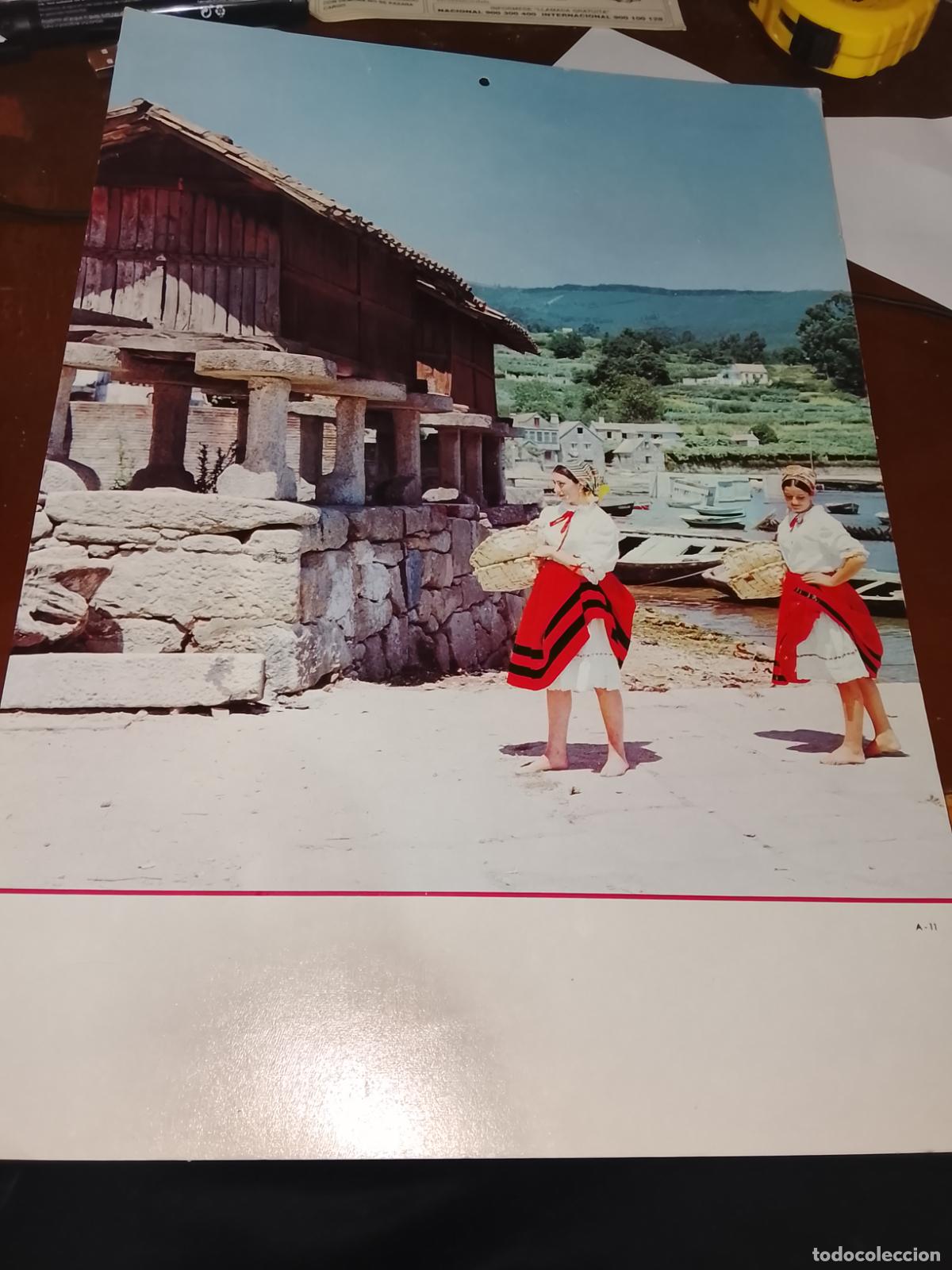 Coleccionismo calendarios: L&aacute;mina de Muestra para Calendario de Pared &ndash; Galicia: Pescantinas y H&oacute;rreo &ndash; A&ntilde;os 60/70