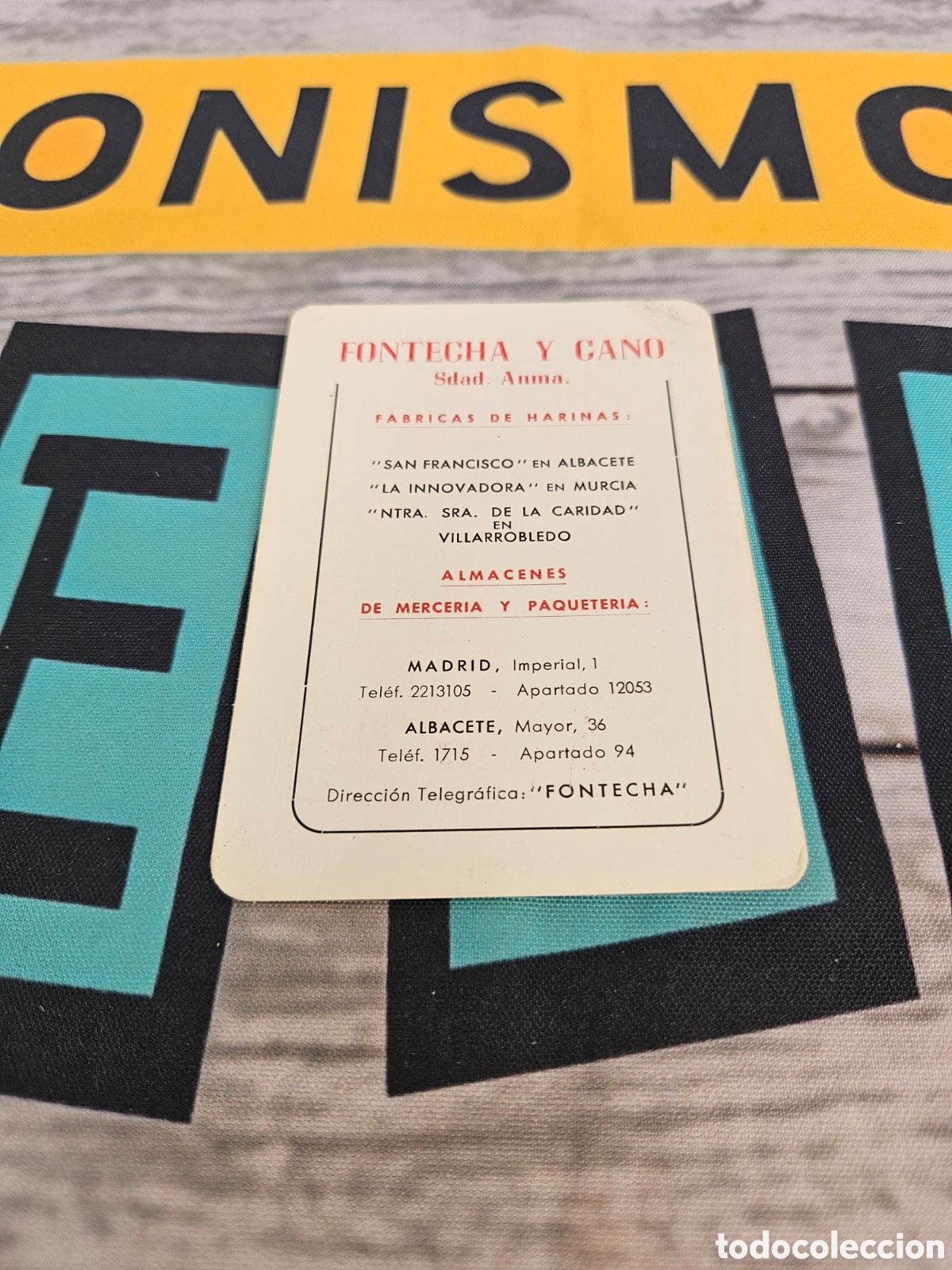 Coleccionismo calendarios: CALENDARIO EMPRESA FONTECHA Y CANO. FABRICAS DE HARINA. MERCERIA PAQUETERIA. 1966