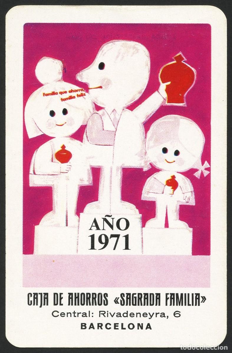 Sammeln von Kalendern: CALENDARIO DE BOLSILLO, CAJA DE AHORROS SAGRADA FAMILIA BARCELONA, 1971, H. FOURNIER
