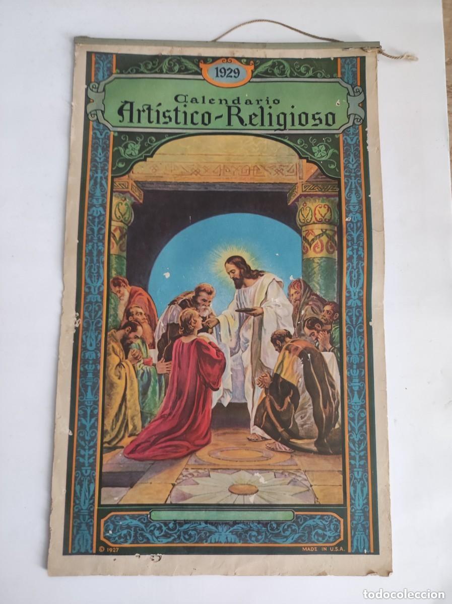Collezionismo Calendari: Antiguo calendario Artistico Religioso a&ntilde;o 1929 - Original - Made in Usa