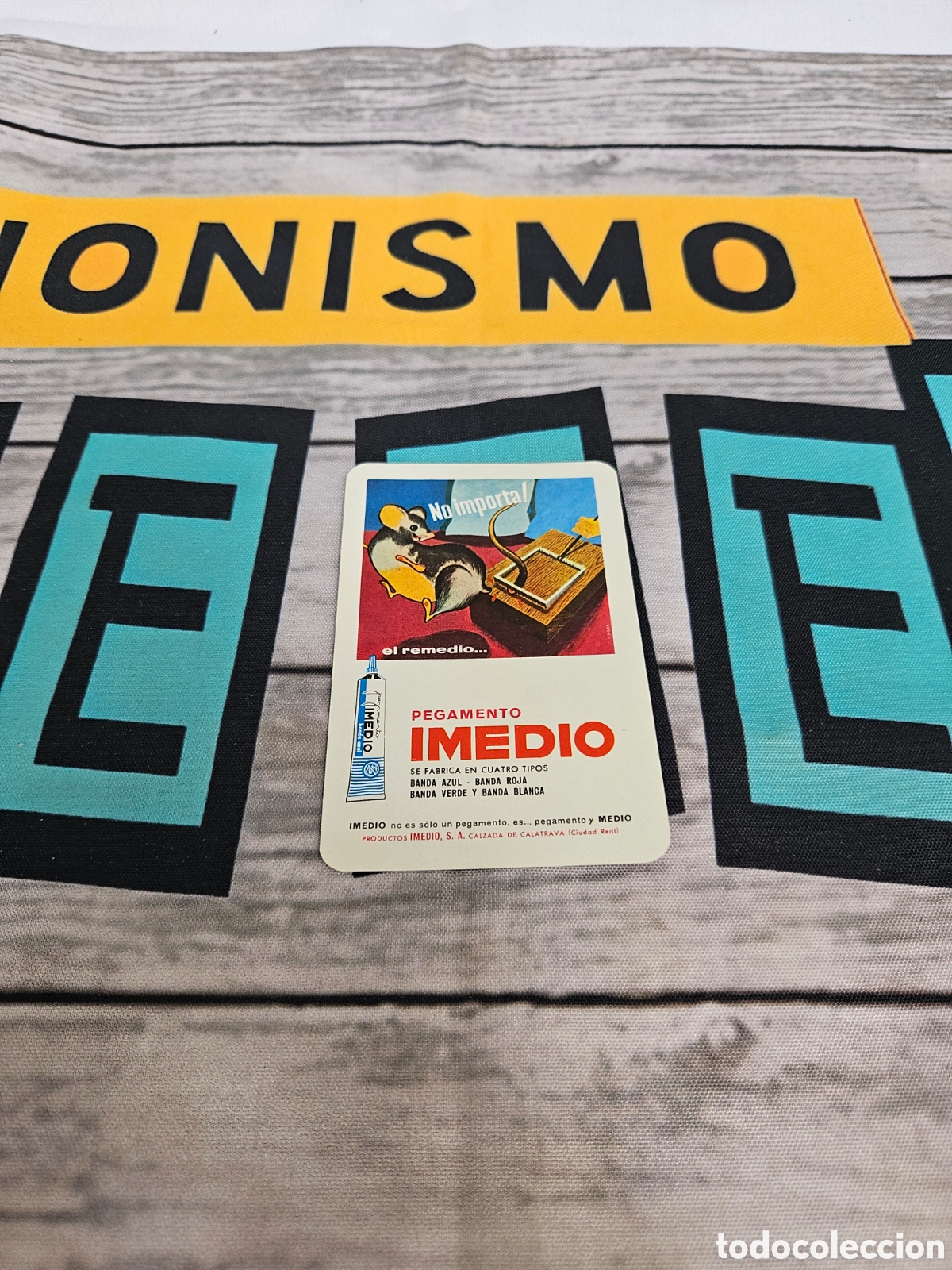Coleccionismo calendarios: CALENDARIO PUBLICIDAD MARCA PEGAMENTO IMEDIO EL REMEDIO. FOURNIER 1972