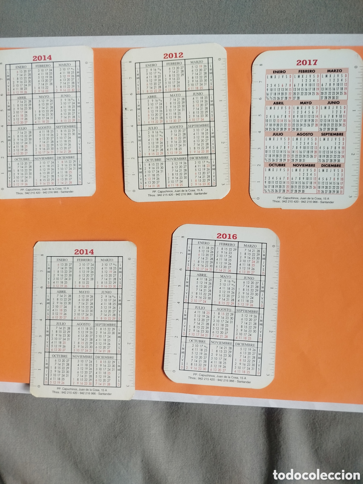 Coleccionismo calendarios: 5 calendarios revista el santo - Foto 2