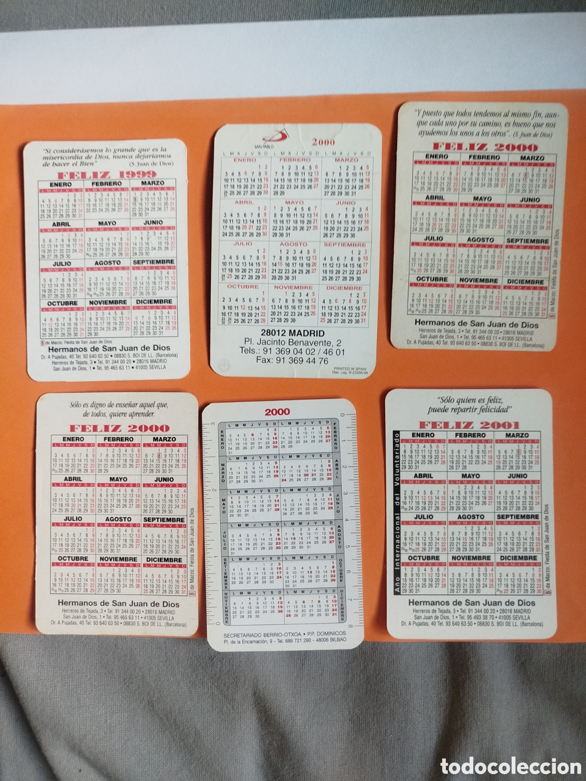 Coleccionismo calendarios: 6 calendarios religioso - Foto 2