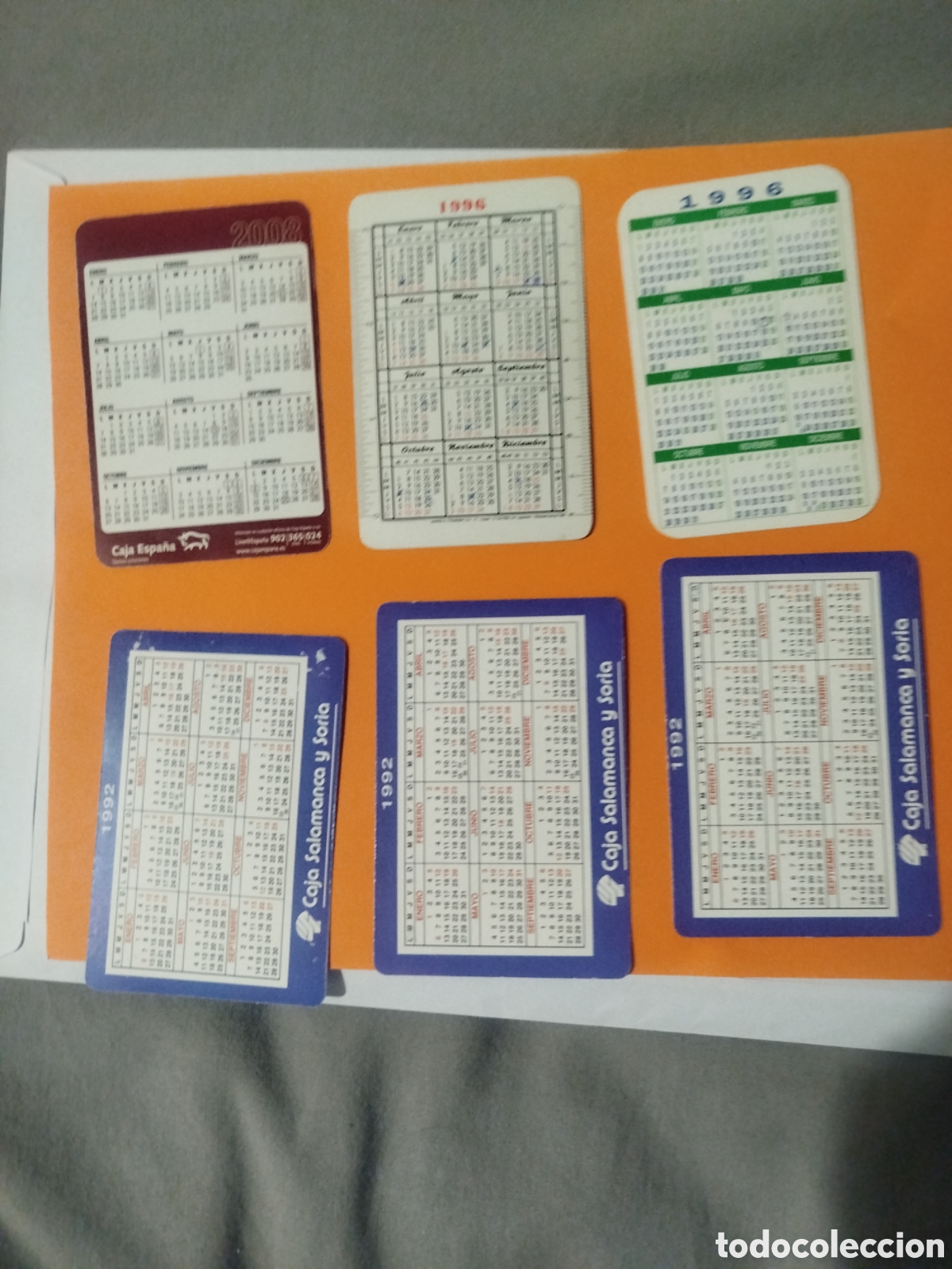 Coleccionismo calendarios: 6 calendarios bancos - Foto 2