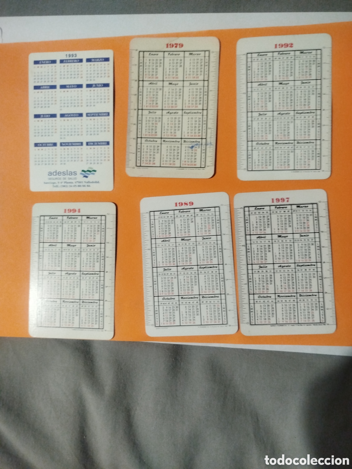 Coleccionismo calendarios: 6 calendarios segurod - Foto 2