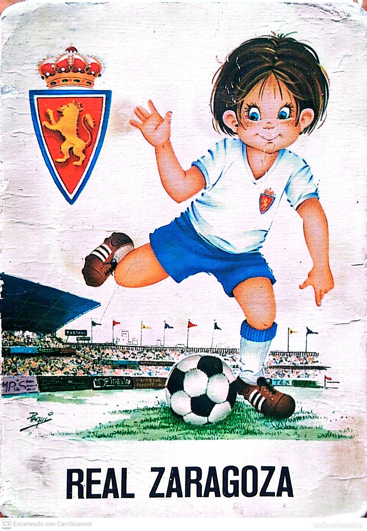 Coleccionismo calendarios: Calendario: Real Zaragoza. A&ntilde;o 1974. Ver foto por haber estado pegada.