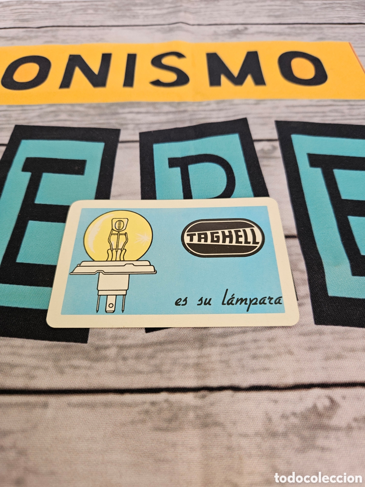 Coleccionismo calendarios: CALENDARIO PUBLICIDAD BOMBILLA MARCA TAGHELL LAMPARA. FOURNIER. 1966