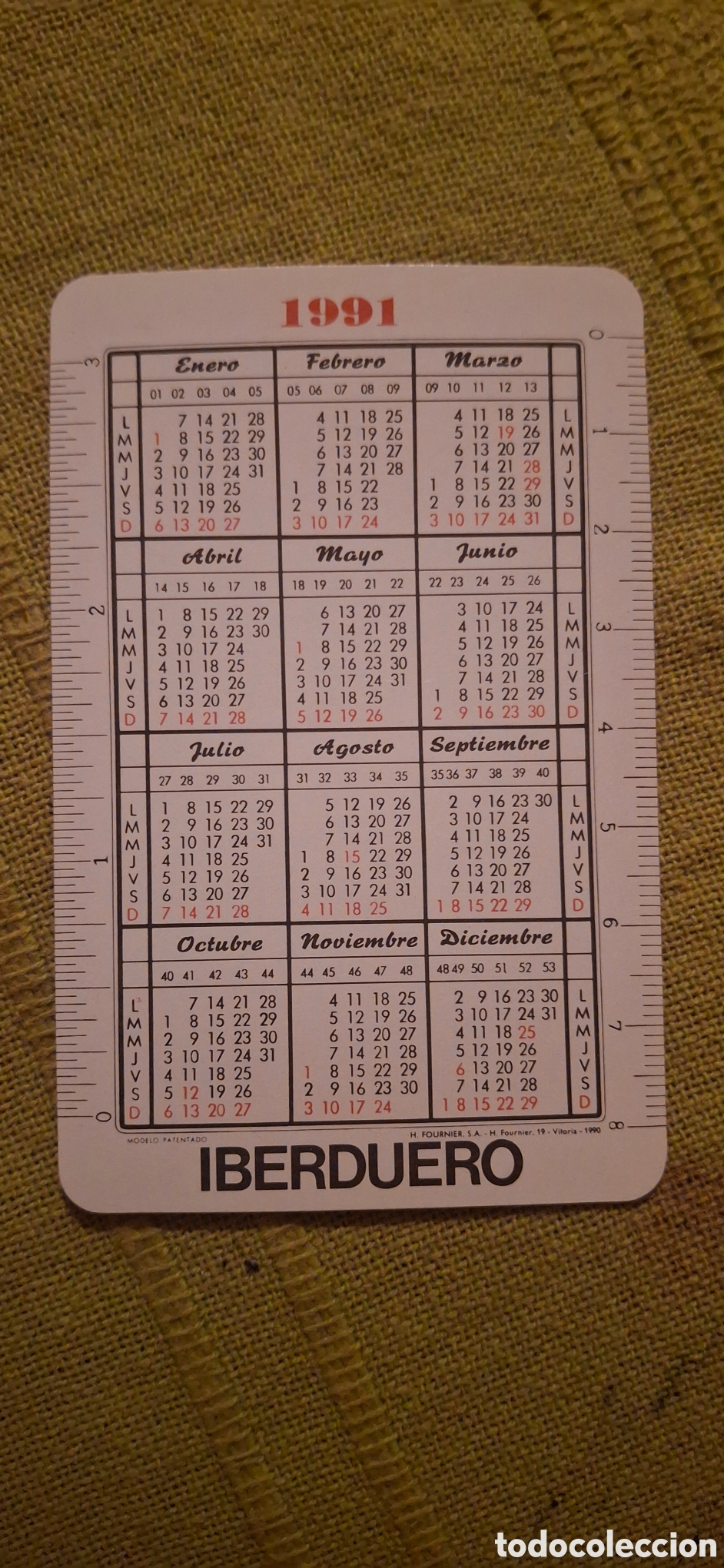 Coleccionismo calendarios: Calendario 1991............ - Foto 2