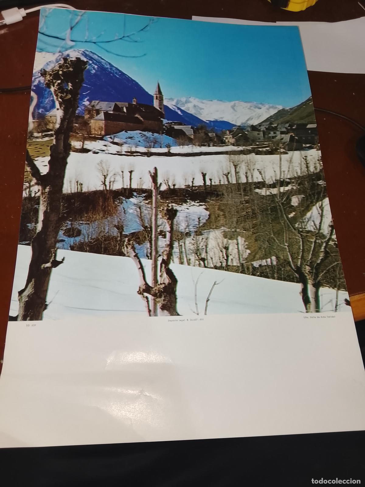Sammeln von Kalendern: L&aacute;mina Muestra Calendario Vintage (1960) - U&ntilde;a, Valle de Ar&aacute;n (L&eacute;rida) - Imprenta Barcelona
