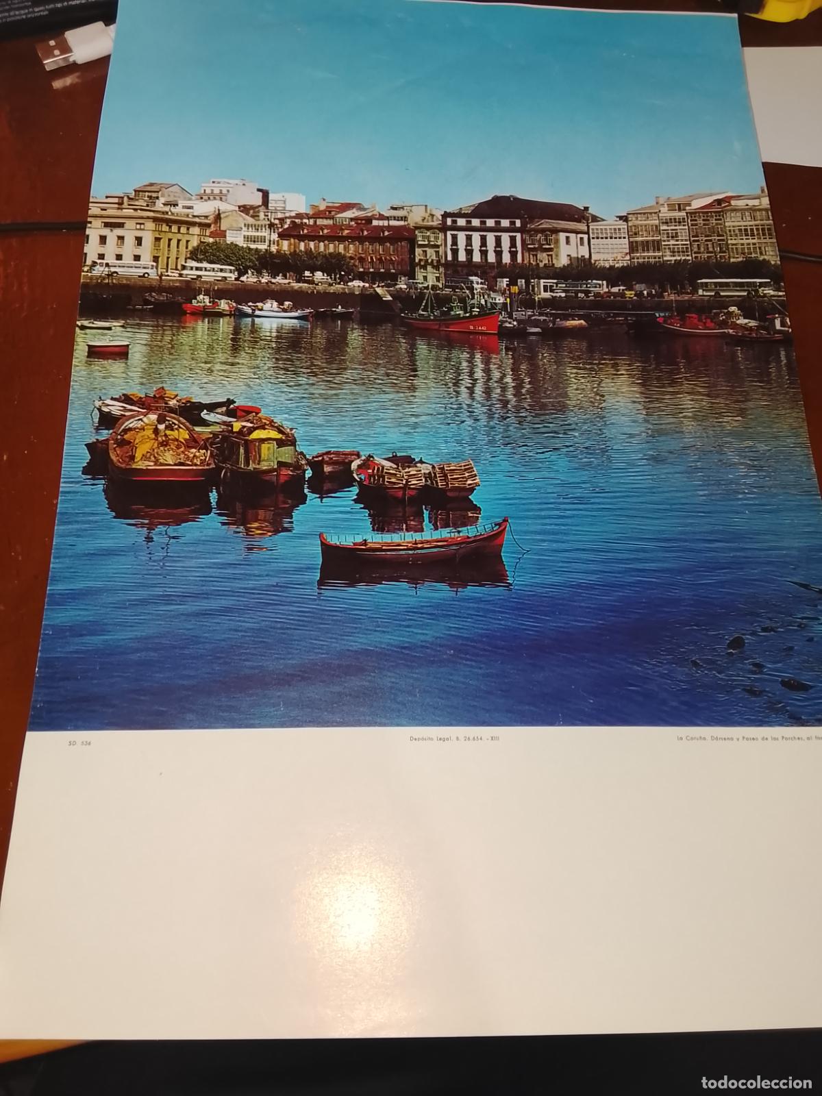 Sammeln von Kalendern: L&aacute;mina / Muestra Calendario Antigua A Coru&ntilde;a 1960. D&aacute;rsena y Paseo de los Porches. Ref: SD. 536 (Atr