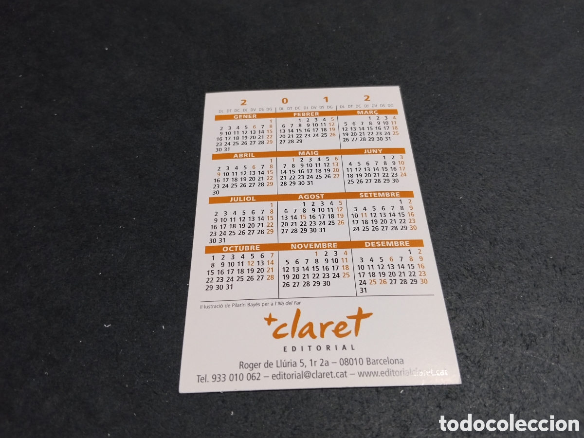 Coleccionismo calendarios: Calendario llibreria Claret 2012 - Foto 2